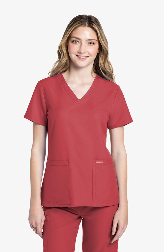 Women's Rounded V-Neck Scrub Top