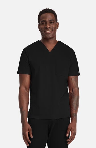 Men's Tuck-In Chest Pocket V-Neck Scrub Top Men's Tuck-In Chest Pocket V-Neck Scrub Top