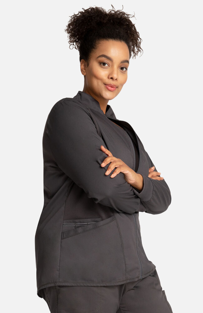 High low on sale zip up jacket