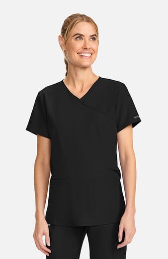 Women's Maternity 2-Pocket Mock Wrap Scrub Top Women's Maternity 2-Pocket Mock Wrap Scrub Top
