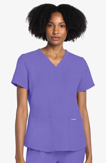 Women's 3-Pocket V-Neck Shirttail Scrub Top Women's 3-Pocket V-Neck Shirttail Scrub Top