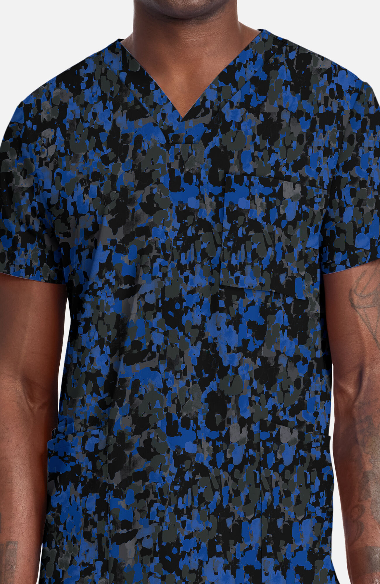 Men's Dabbling In Paint Print Scrub Top, , large