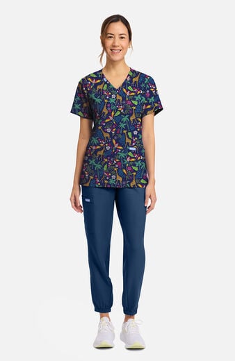 Women's Jungle Jive Print Scrub Top Women's Jungle Jive Print Scrub Top