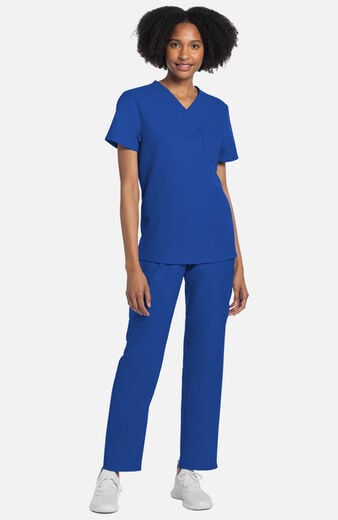 Unisex Tuck-In 1-Pocket V-Neck Scrub Top Unisex Tuck-In 1-Pocket V-Neck Scrub Top