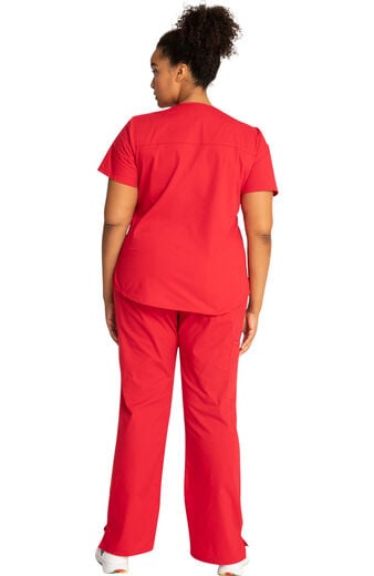 Women's Scrub Set: 4-Pocket Shirttail Top & Rib Knit Cargo Waist Pant Women's Scrub Set: 4-Pocket Shirttail Top & Rib Knit Cargo Waist Pant