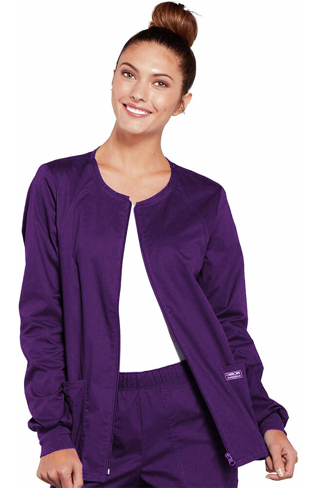Purple scrub jacket on sale