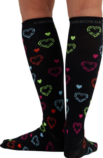 Women's 10-15 mmHg Wide Calf Print Support Socks