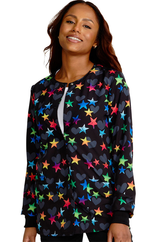 Ladies discount scrub jackets