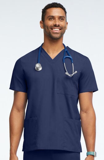 Unisex Banded V-Neck 3-Pocket Scrub Top Unisex Banded V-Neck 3-Pocket Scrub Top