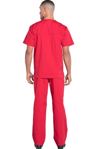 Men's Scrub Set: Utility 4-Pocket V-Neck Top & Zip Fly Drawstring Pant Men's Scrub Set: Utility 4-Pocket V-Neck Top & Zip Fly Drawstring Pant