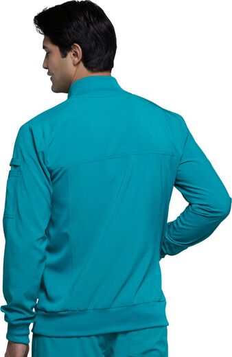 Clearance Men's Zip Front Warm-Up Solid Scrub Jacket