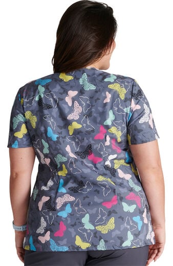 Clearance Women's Wing It Up Print Scrub Top
