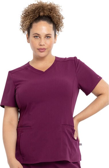 Clearance Women's Solid Scrub Top, , large