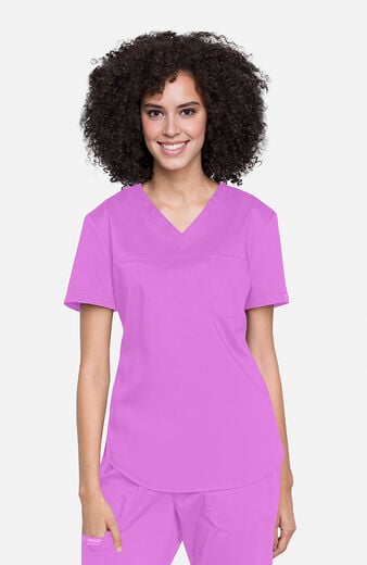 Women's V-Neck Tuck-In Solid Scrub Top Women's V-Neck Tuck-In Solid Scrub Top
