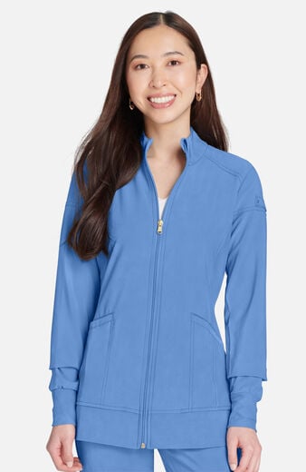 Women's Knit Zip Front Warm Up Scrub Jacket Women's Knit Zip Front Warm Up Scrub Jacket