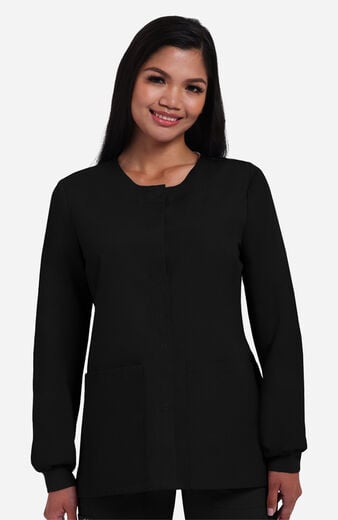 Women's 4 Pocket Solid Scrub Jacket Women's 4 Pocket Solid Scrub Jacket