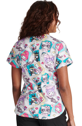 Clearance Women's Let's Go Print Scrub Top