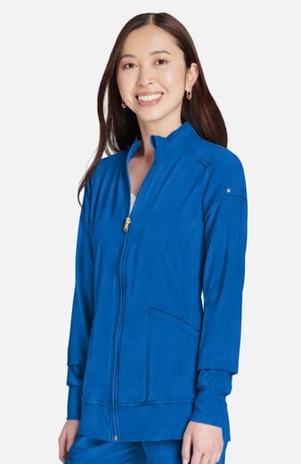 Women's Knit Zip Front Warm Up Scrub Jacket Women's Knit Zip Front Warm Up Scrub Jacket