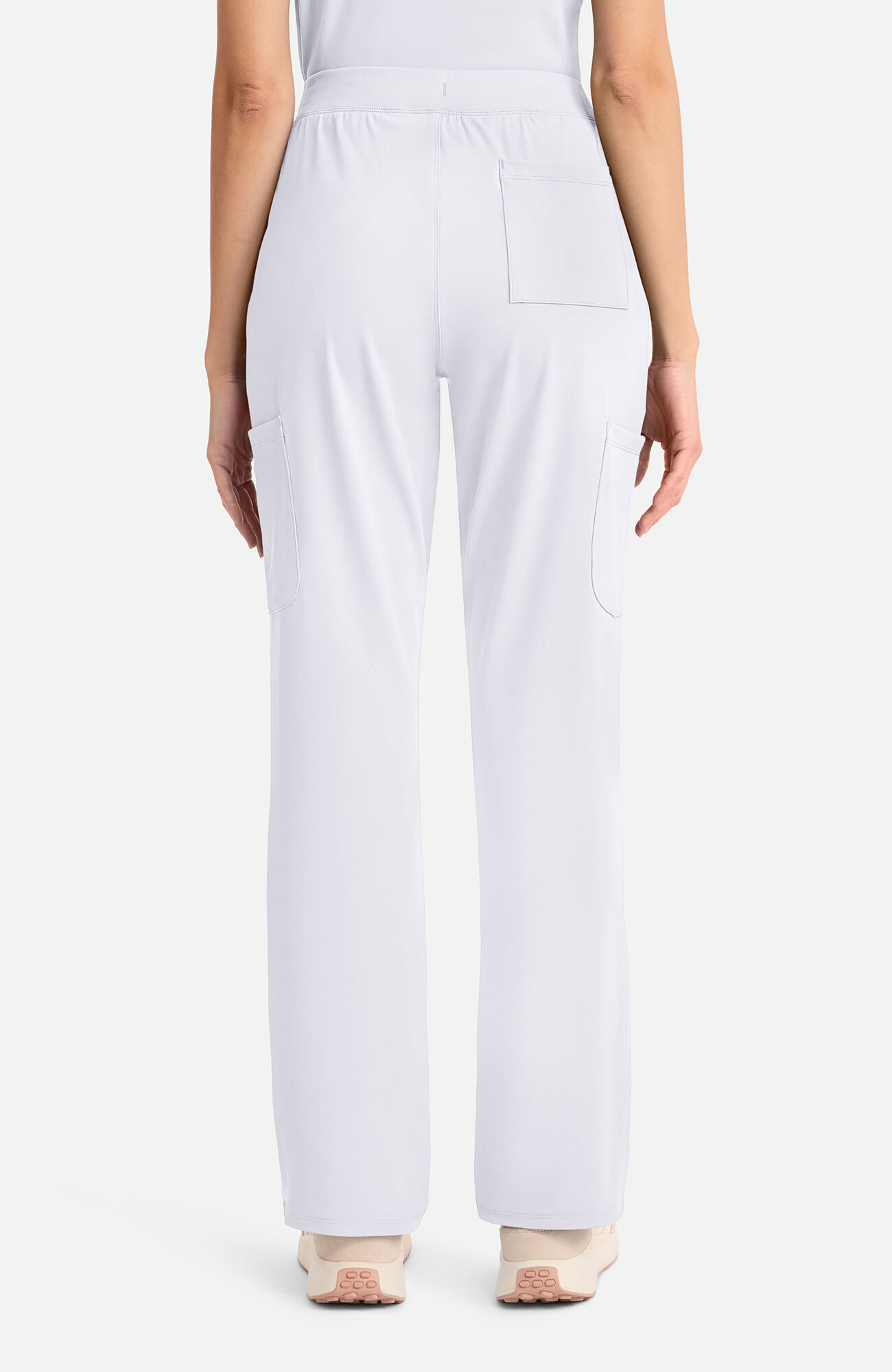 Women's 5-Pocket Straight Leg Scrub Pant, WHT White | white, large