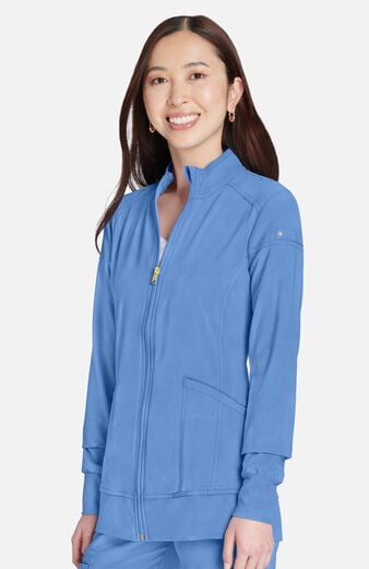 Women's Knit Zip Front Warm Up Scrub Jacket Women's Knit Zip Front Warm Up Scrub Jacket