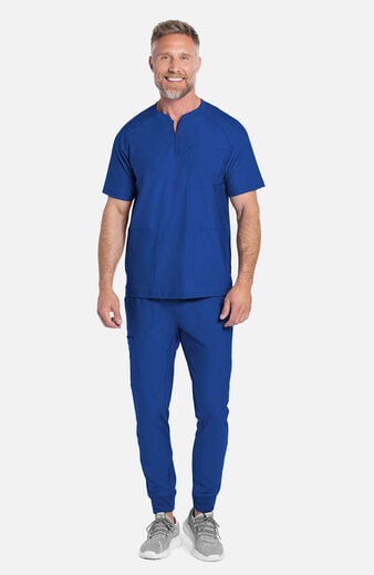 Men's Quarter Zip Henley Scrub Top Men's Quarter Zip Henley Scrub Top
