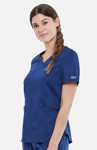 Women's Petite Contoured Solid Scrub Top Women's Petite Contoured Solid Scrub Top
