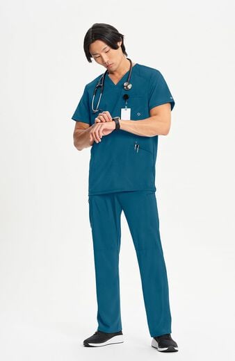 Men's Stretch V-Neck Scrub Top Men's Stretch V-Neck Scrub Top