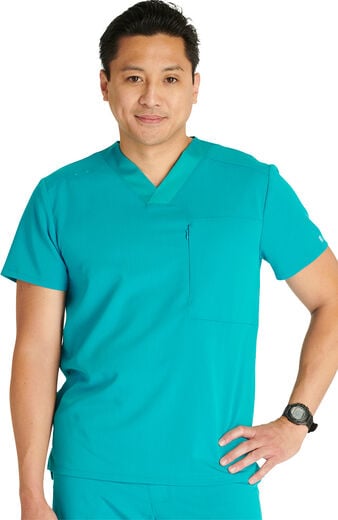 Men's V-Neck Zip Pocket Scrub Top Men's V-Neck Zip Pocket Scrub Top