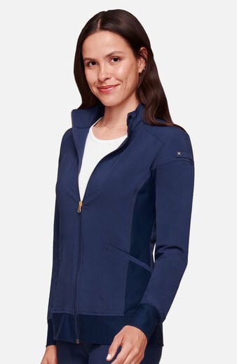 Women's Knit Zip Front Warm Up Scrub Jacket Women's Knit Zip Front Warm Up Scrub Jacket