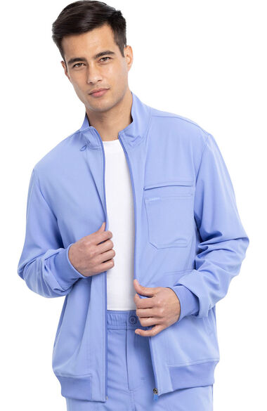 Clearance Men's Solid Scrub Jacket, , large