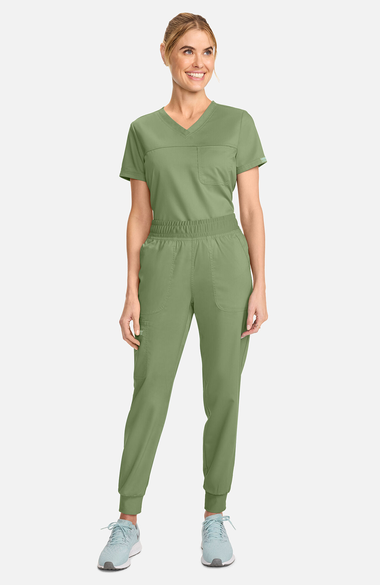Women's Mid Rise Jogger Scrub Pant, CEG Celery Green | green, large