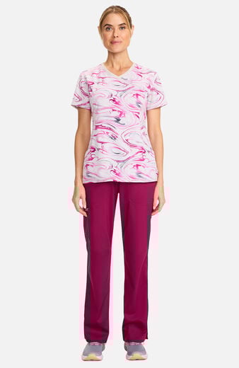Women's 3 Pocket Marble Daze Print Scrub Top Women's 3 Pocket Marble Daze Print Scrub Top