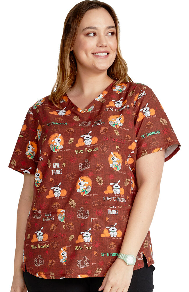 Thanksgiving top scrub jacket