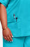Women's V-Neck 2 Pocket Solid Scrub Top, , large