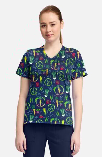 Women's Growing Love Print Scrubb Top Women's Growing Love Print Scrubb Top