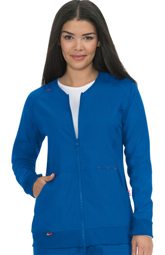 Women's Clarity Zip Front Solid Scrub Jacket