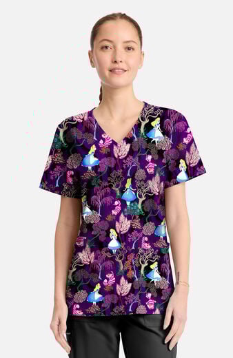 Women's Alice Here And Everywhere Print Scrub Top Women's Alice Here And Everywhere Print Scrub Top