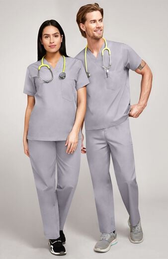 Unisex Scrub Set: V-Neck Top & Drawstring Pant Unisex Scrub Set: V-Neck Top & Drawstring Pant