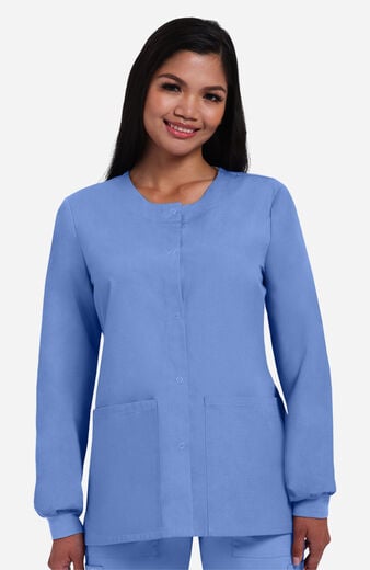 Women's 4 Pocket Solid Scrub Jacket Women's 4 Pocket Solid Scrub Jacket