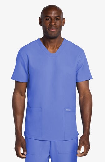 Men's 2-Pocket Squared V-Neck Scrub Top Men's 2-Pocket Squared V-Neck Scrub Top