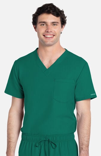 Unisex Tuck-In 1-Pocket V-Neck Scrub Top Unisex Tuck-In 1-Pocket V-Neck Scrub Top