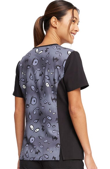 Clearance Women's Under Wraps Print Scrub Top, , large