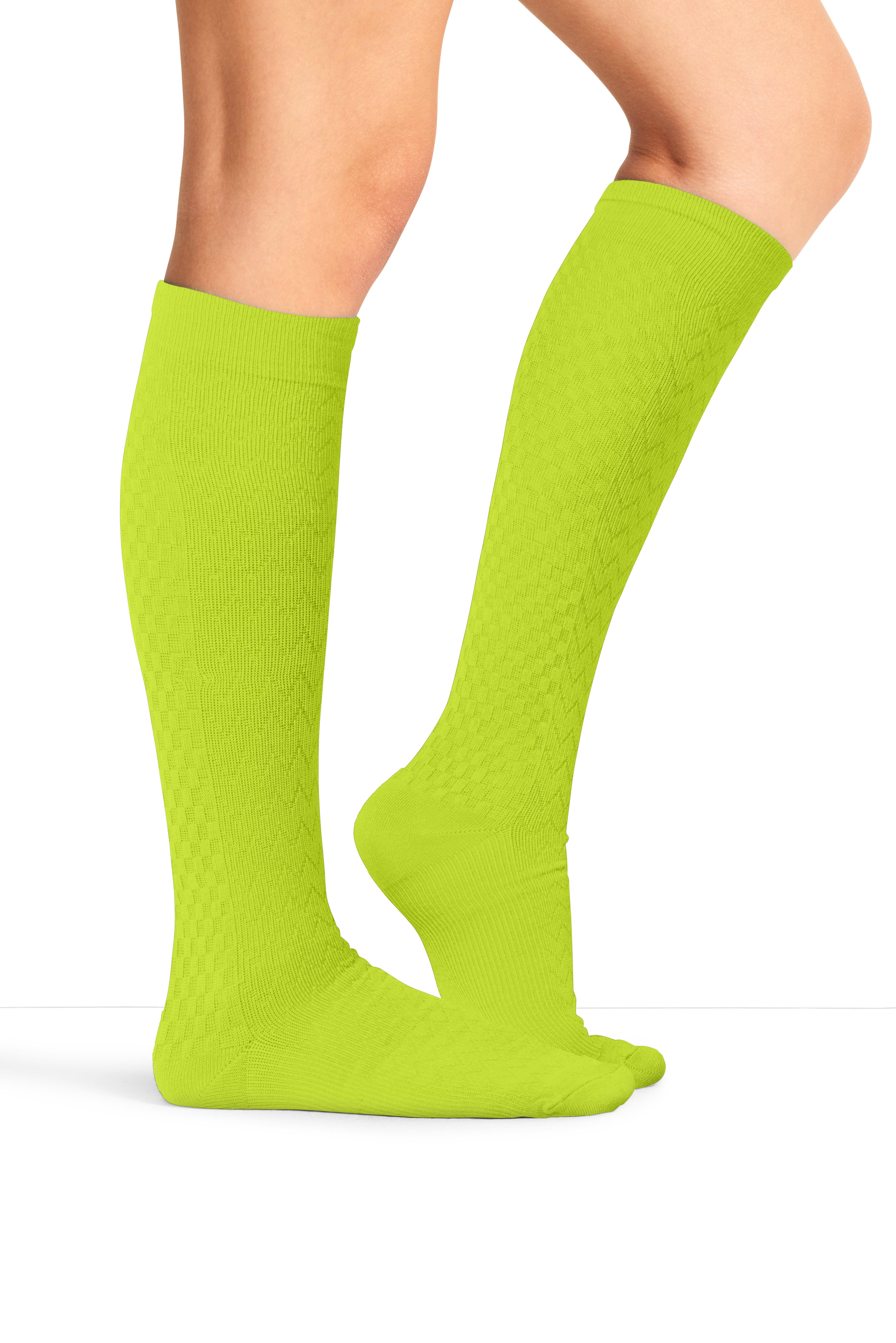 Women's 8-12 mmHg Compression True Support Socks, LMT Lime Time | green, large