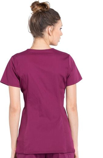 Clearance Women's Maternity Mock Wrap Soft Knit Panel Solid Scrub Top