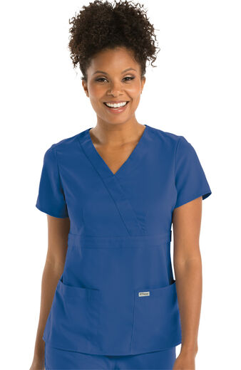 Women's Riley Mock Wrap Scrub Top, Women's Riley Mock Wrap Scrub Top