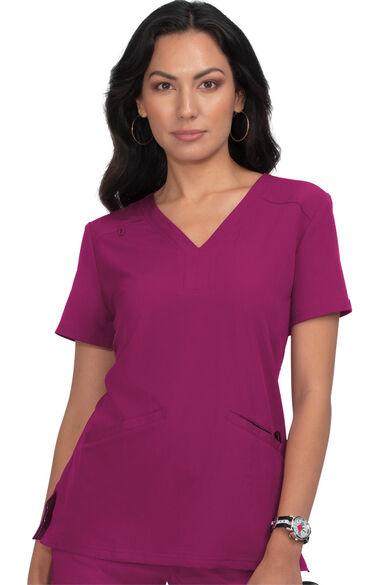 Women's Velocity Solid Scrub Top, , large