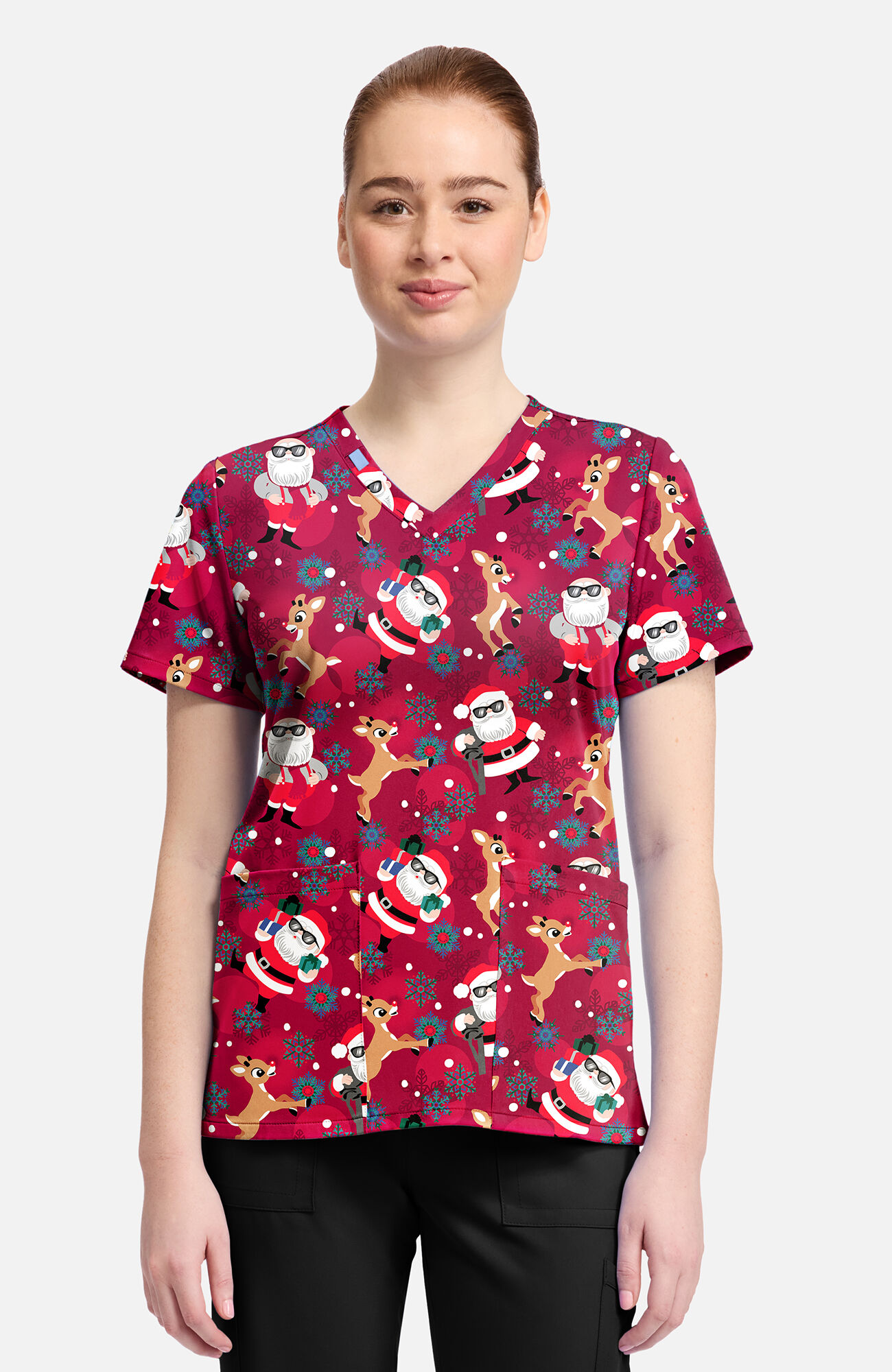 Women's Future Is Bright Print Scrub Top