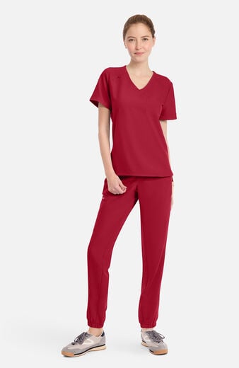 Women's Tuck-In Curved V-Neck Scrub Top Women's Tuck-In Curved V-Neck Scrub Top