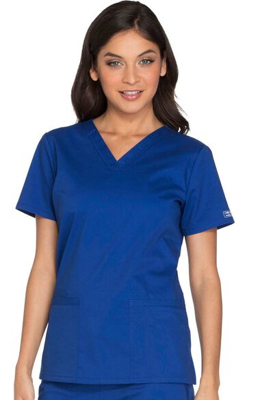 Clearance Core Stretch by Cherokee Workwear Women's V-Neck Solid Scrub ...