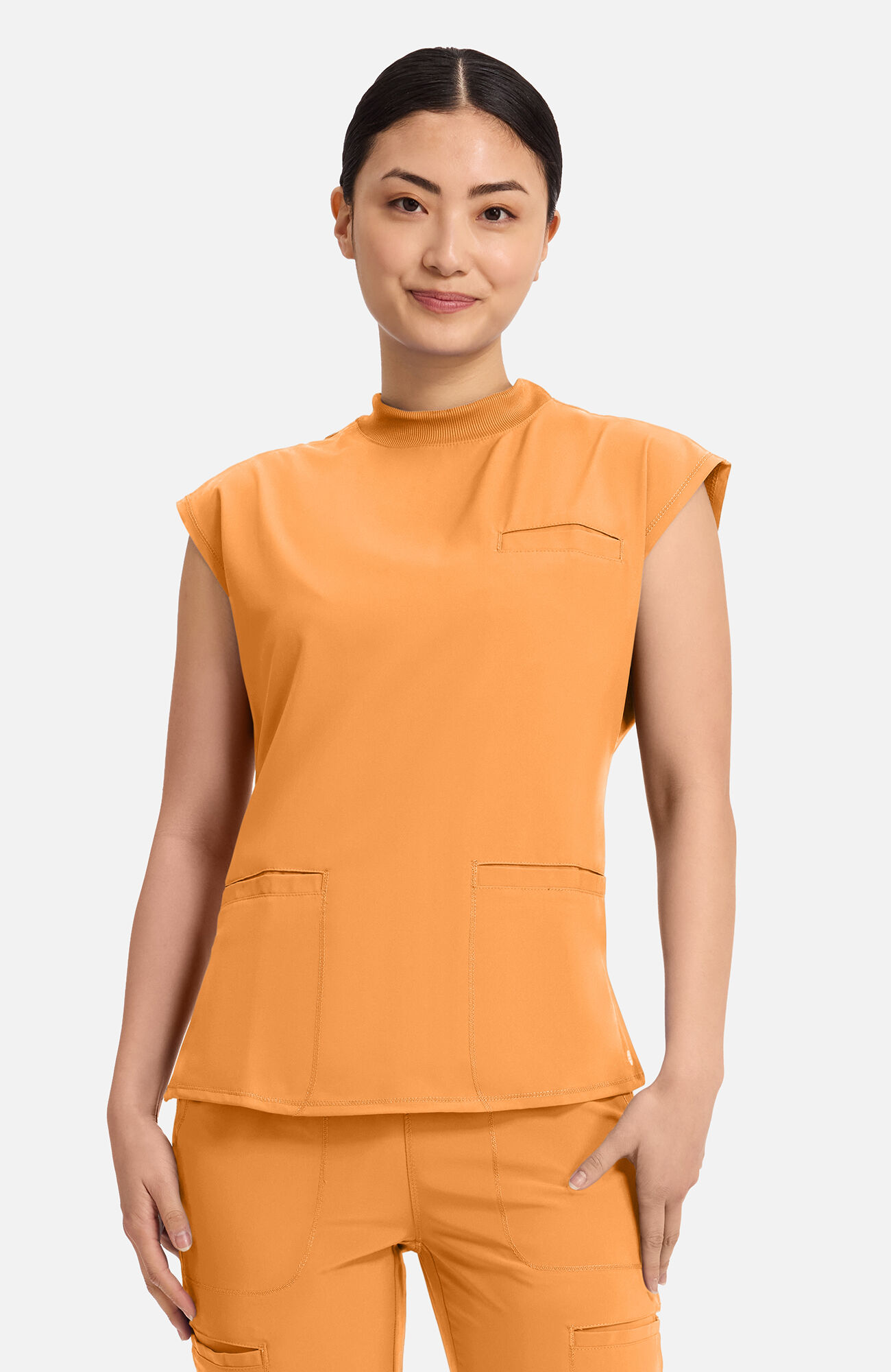 Women's Mock Neck Scrub Top